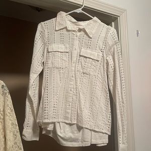 Brand new white button up